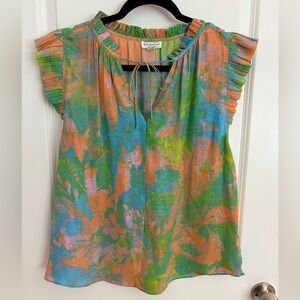 Current Air Multicolor Ruffled Blouse
